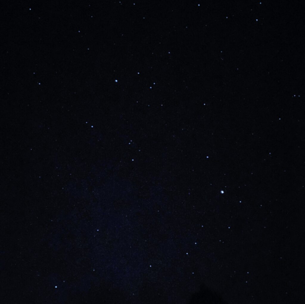 Very dark night sky with stars