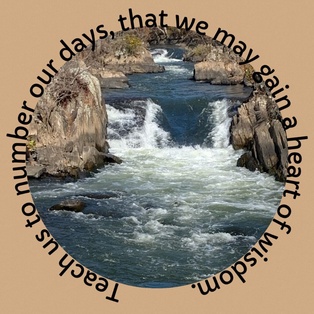 waterfall picture with text