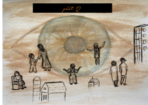 eye with people doing their jobs